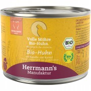 60er-SET Bio Huhn mit Karotte und Kamut 200g laktosefrei Katze Nassfutter Herrmann