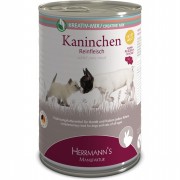 100% Kaninchen NICHT BIO 400g Katze Nassfutter Herrmann