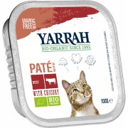 Bio Pate Huhn und Rind 100g Katze Nassfutter Yarrah