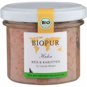 Welpen: Bio Huhn Reis & Karotten 100 Glutenfrei Hund Nassfutter Biopur