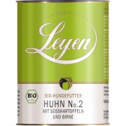 Bio Huhn No. 2 mit Süßkartoffel Birne 800g Dose Hund Nassfutter Leyen